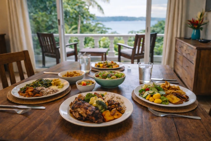 Authentic Jamaican dining experience at VivaViolas Guest House