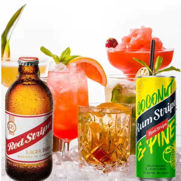Cocktails & Spirits (Red Stripe)
